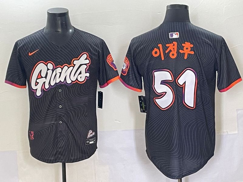 Men 2025 San Francisco Giants #51 J.H.Lee Black Joint Name Nike MLB Jersey style 41->san francisco giants->MLB Jersey